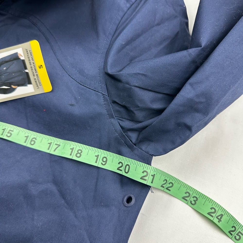 Hunter Navy water resistant cotton smock Hooded Jacket New - Picture 3 of 4